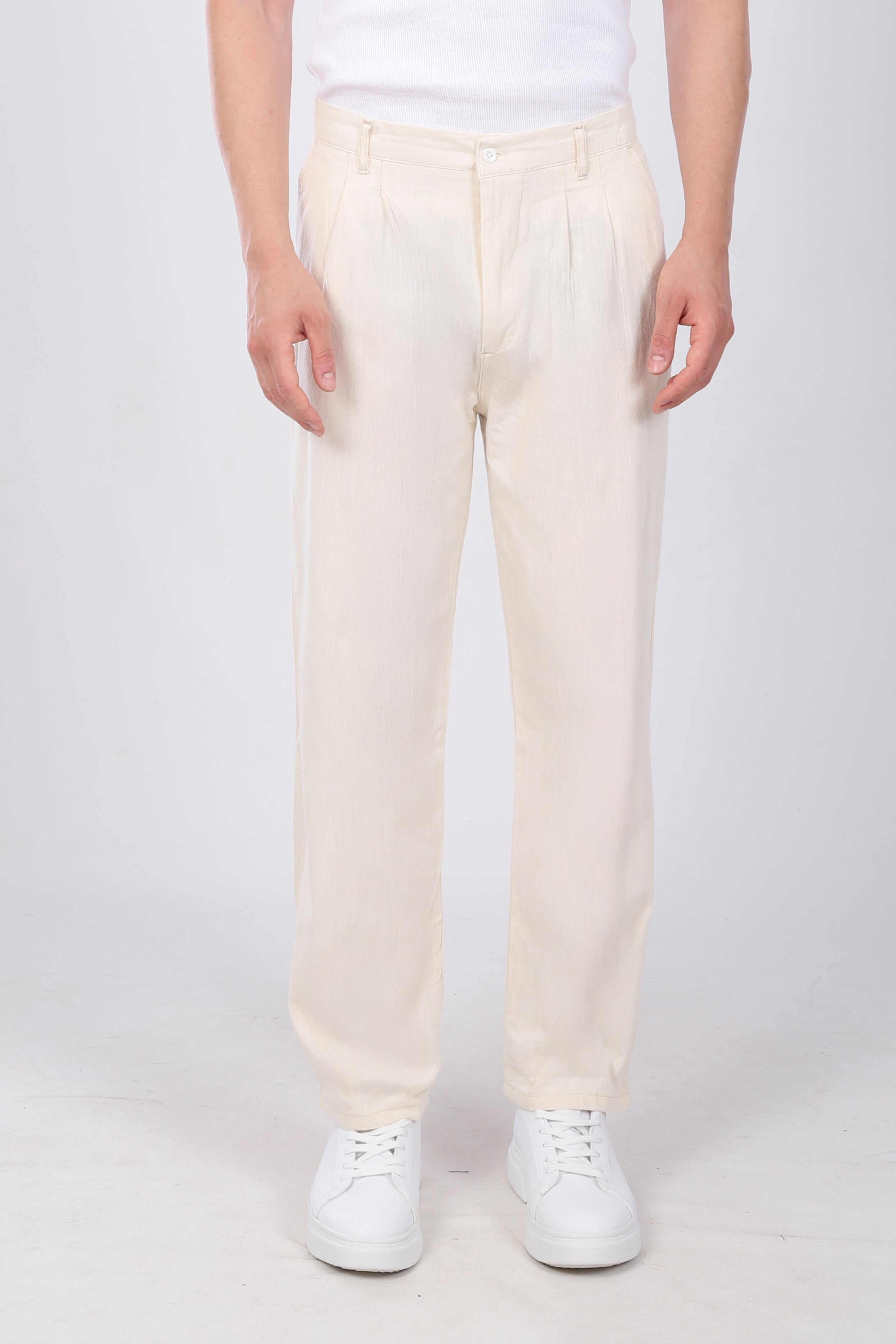 Baggy Fit Pantolon Bej