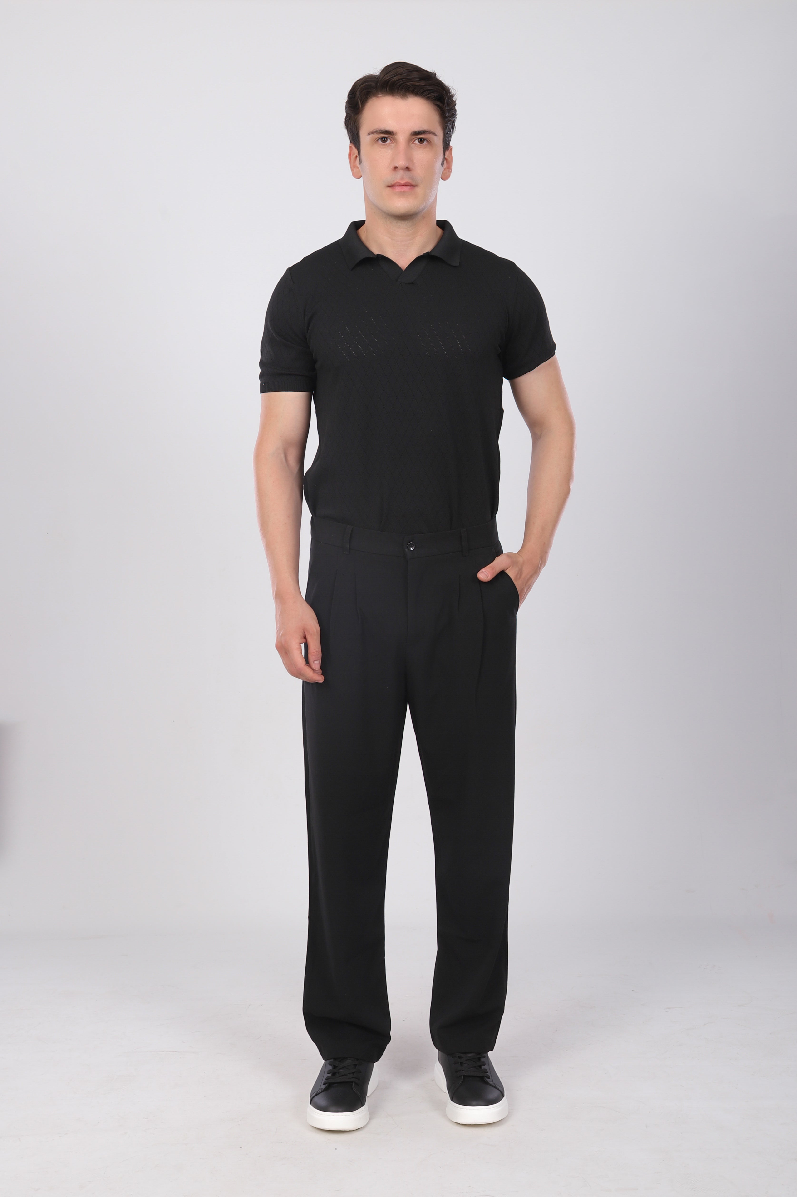 Polo Triko T-Shirt Siyah