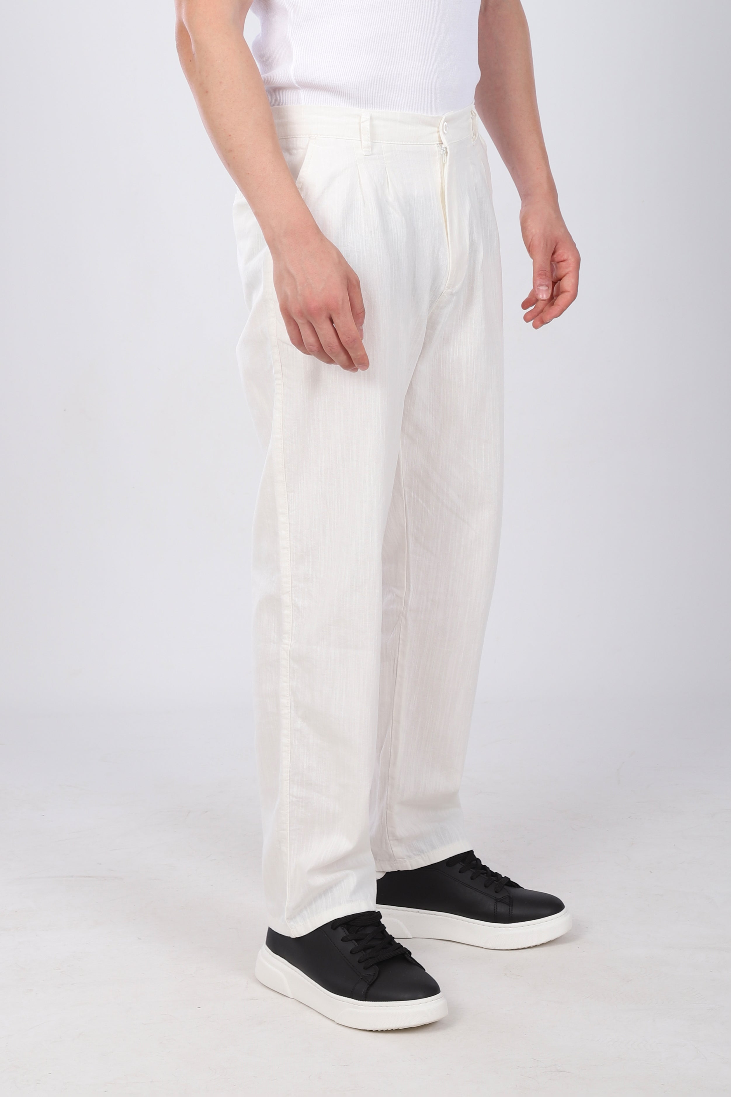 Baggy Fit Pantolon Beyaz