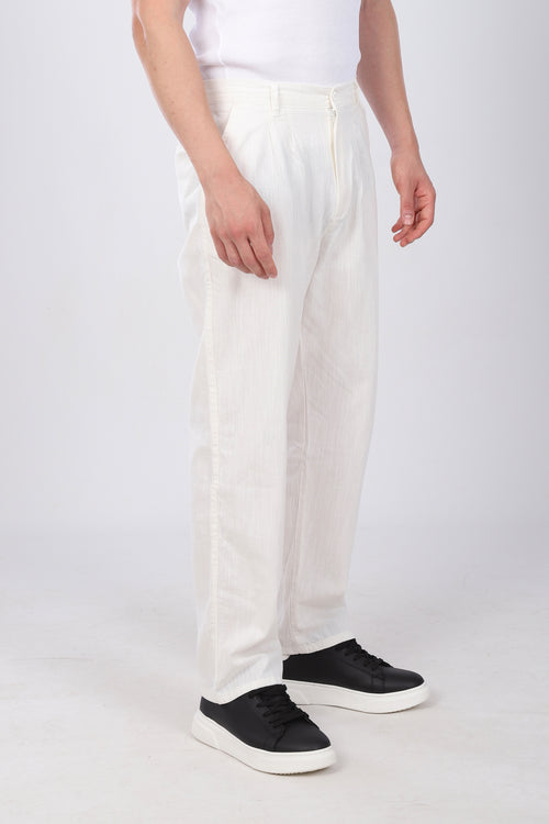Baggy Fit Pantolon Beyaz