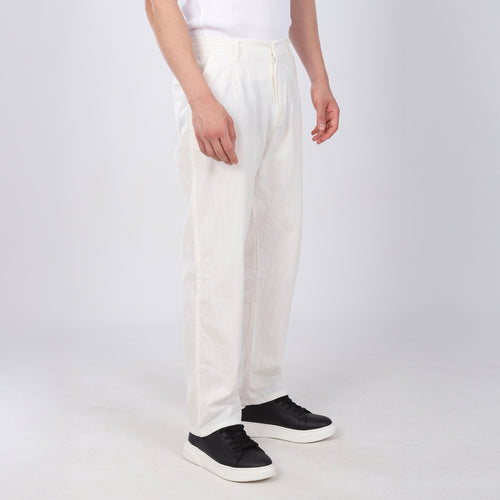 Baggy Fit Pantolon Beyaz