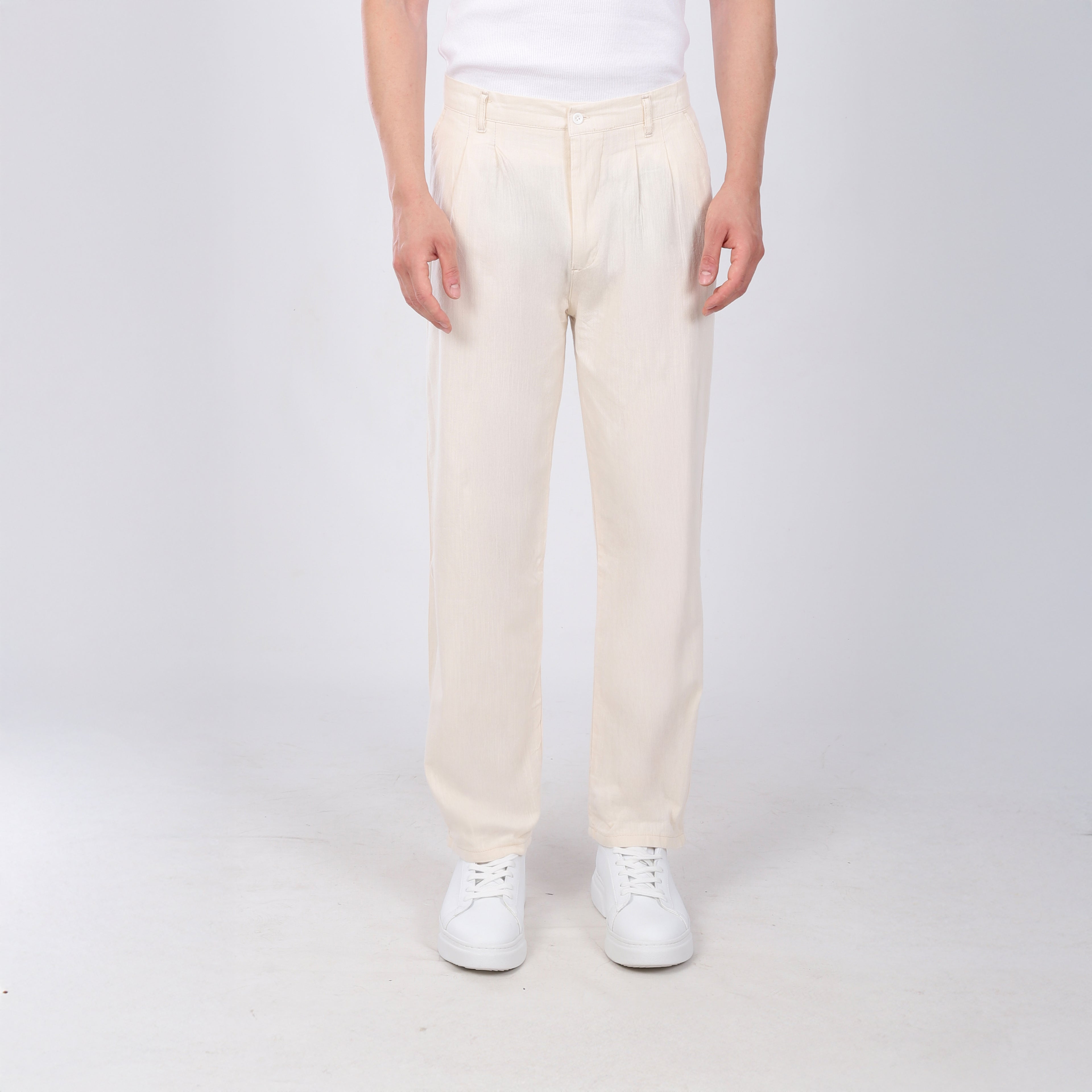Baggy Fit Pantolon Bej