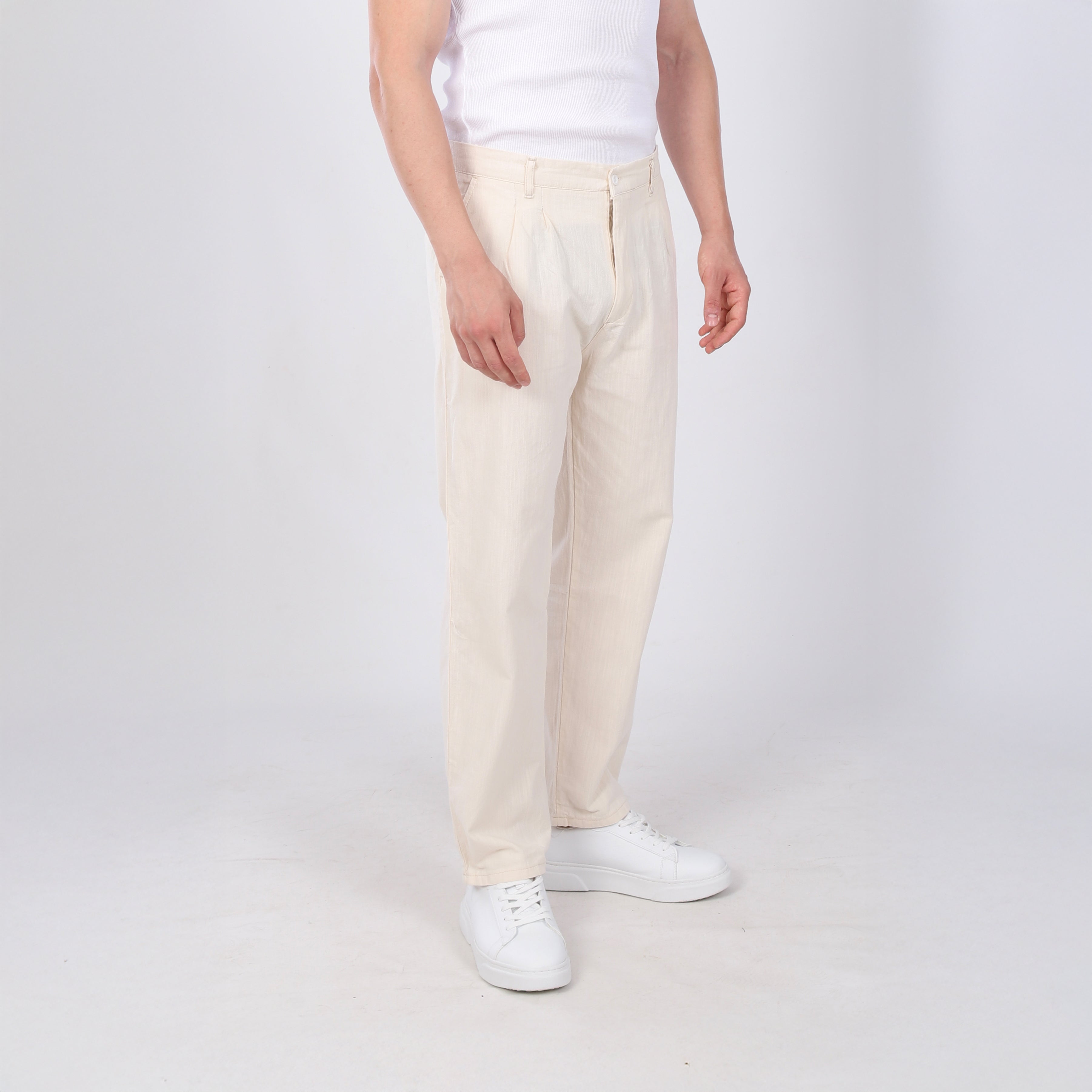 Baggy Fit Pantolon Bej