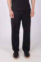 Keten İpli Baggy Pantolon Siyah