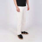 Keten İpli Baggy Pantolon Beyaz