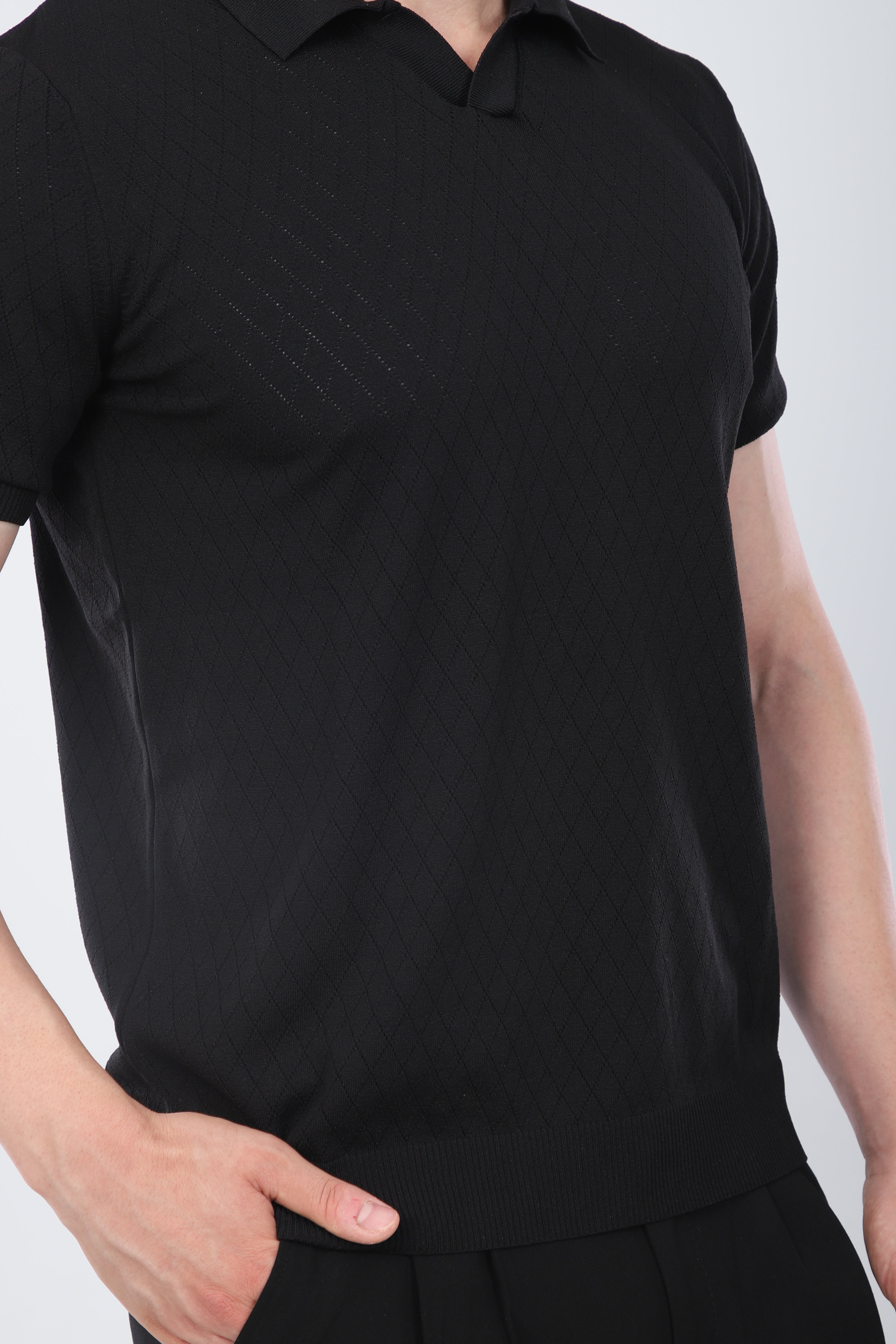 Polo Triko T-Shirt Siyah